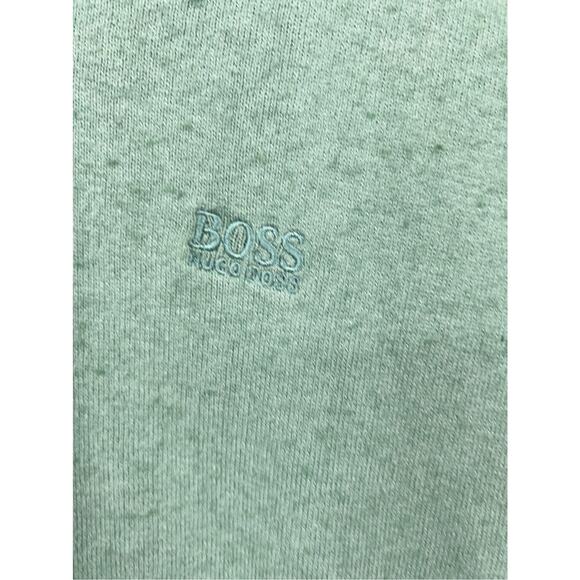 Hugo Boss V-Neck Wool Blend Long Sleeve Slim Sweater XL Green #2566 - Picture 4 of 5